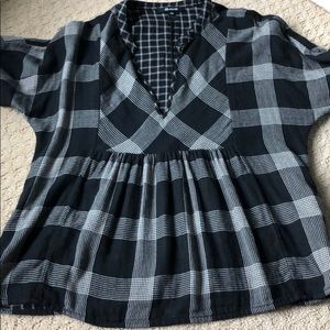 Black Plaid Madewell Top